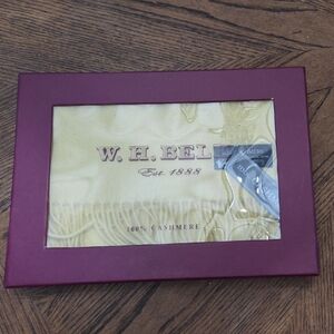 Pale Yellow 100% Cashmere Scarf